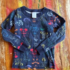 Hanna Andersson Navy Long Sleeve Tee with Multicolor Character Prints